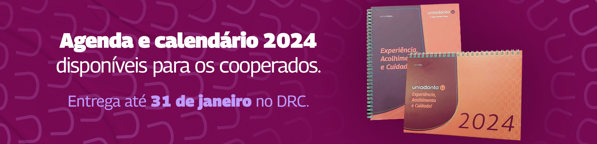 Agendas e calendários 2024 estão disponíveis para retirada no DRC